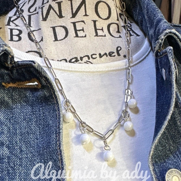 Alquimia Silver Necklace with White Accents - Picture 1 of 8